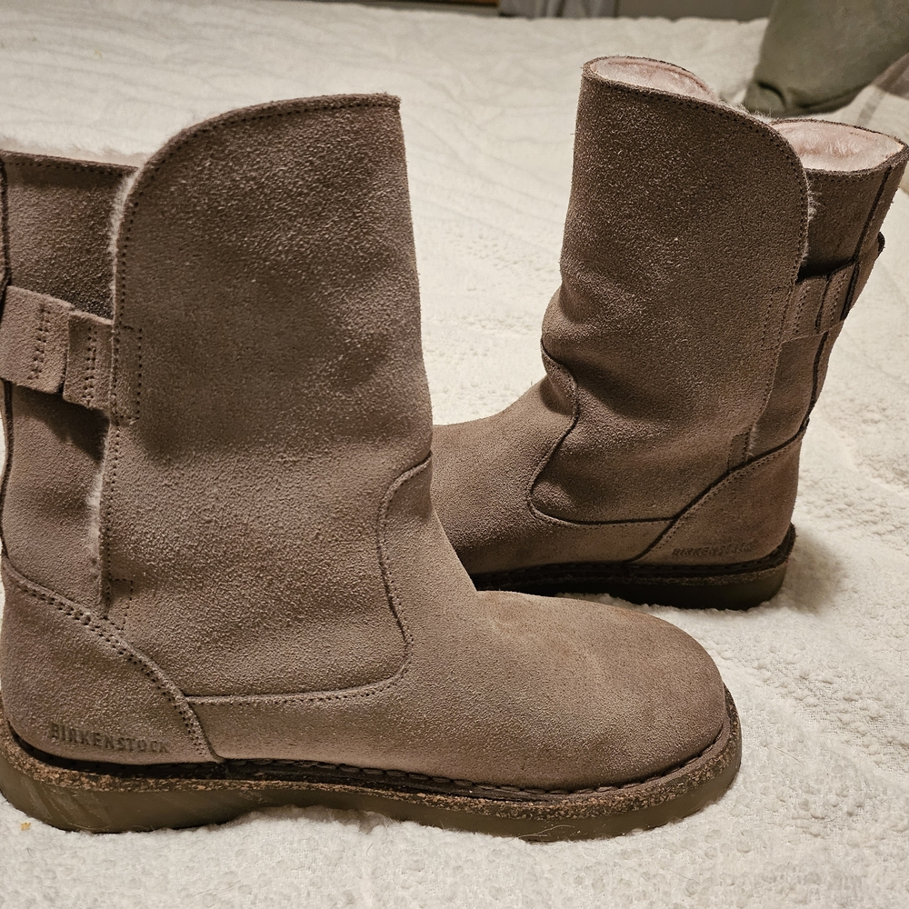 Birkenstock Uppsala Shearling Suede Winter Boots- Taupe - Picture 3 of 9